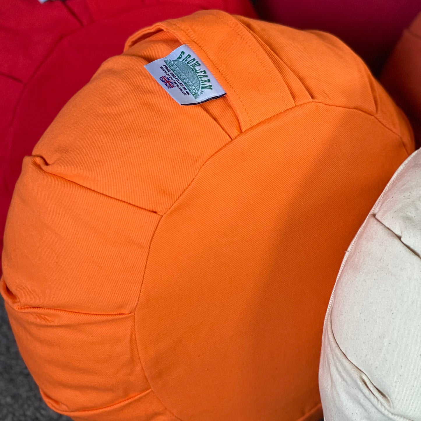 Sunset Orange Round Zafu