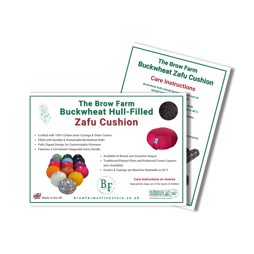 Crescent Zafu Buckwheat Meditation Cushion