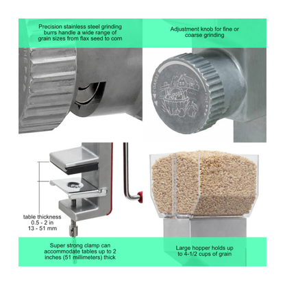 Deluxe Hand-Operated Grain Mill (VKP1024)