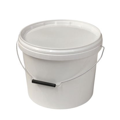 White Food Safe Bucket With Tamper Evident Lid, 10L